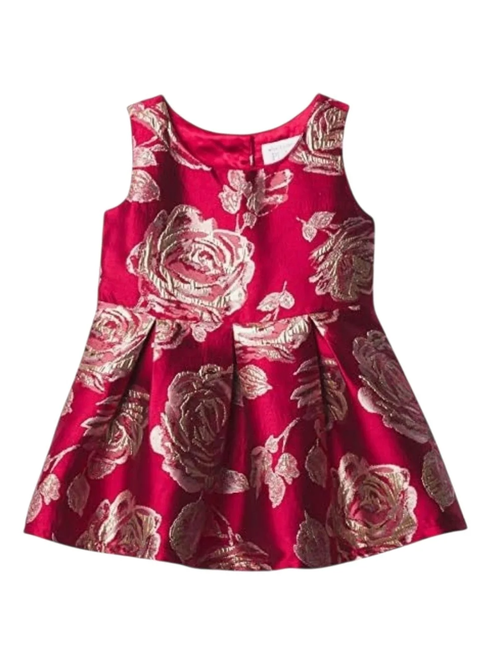 The Children's Place Floral Jacquard Party Dress With Matching Doll Dress